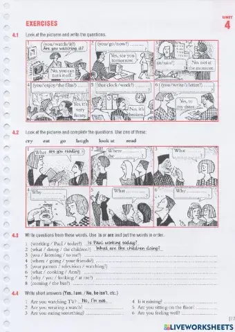 Present continuous - Question