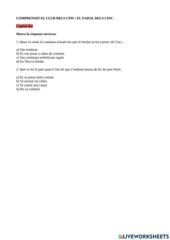 El club dels cinc. El nadal dels cinc