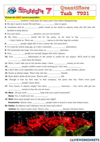 Spotlight 7 Task 7931