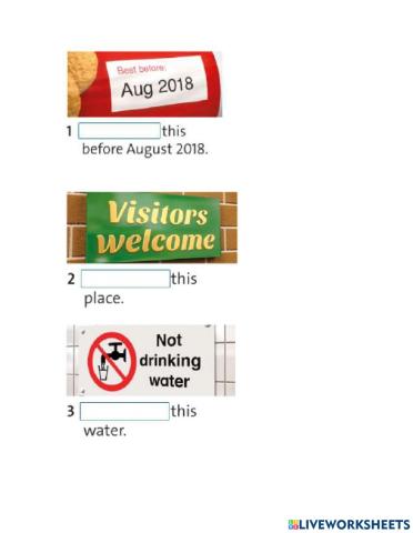 5th grade Unit 5 imperatives