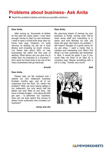 Business english - reading problem about business 2 - a2