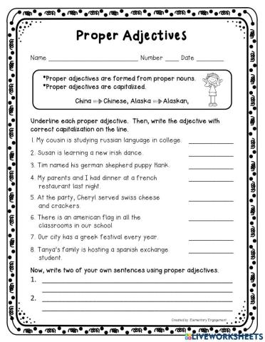 Proper Adjectives