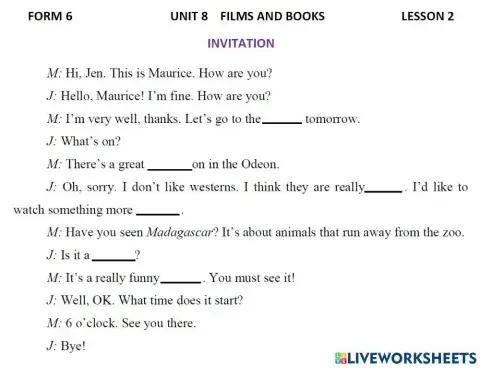 Invitation Listening 1