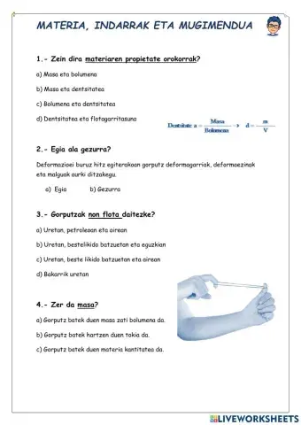 Materia, indarrak eta mugimendua