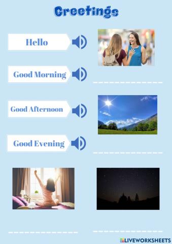 Greetings and Farewells