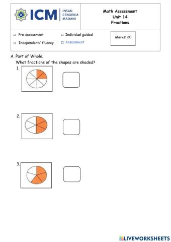 Unit 14-Fraction Assessment