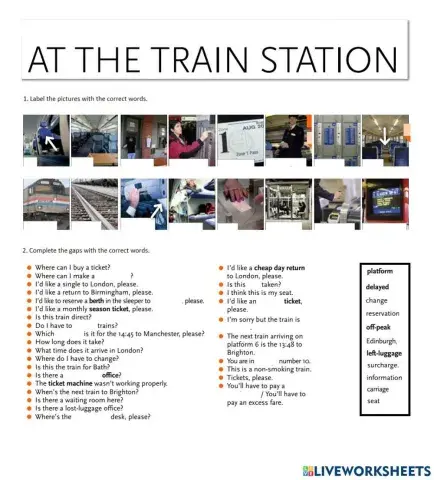 At the train station