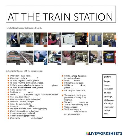 At the train station