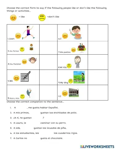Esp 101 U4LB Gustar Practice