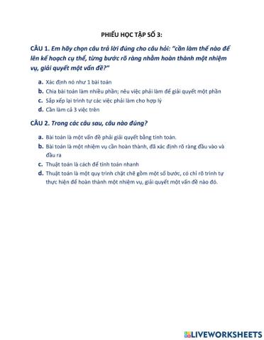 Khái niệm thuật toán