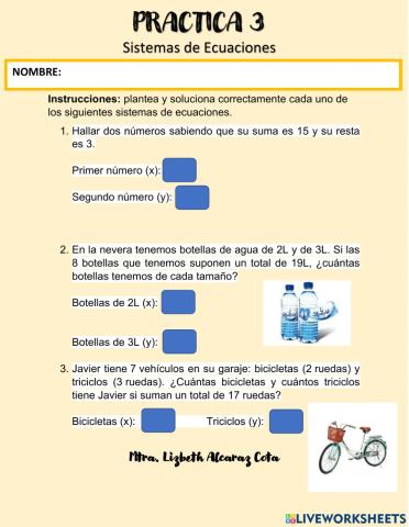 Sistemas de ecuaciones lineales