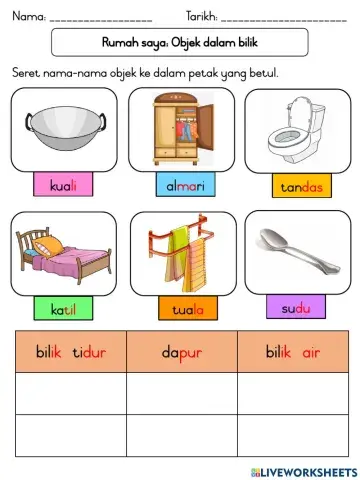 Latihan objek dalam bilik