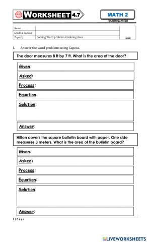 Math2 worksheet 4.7