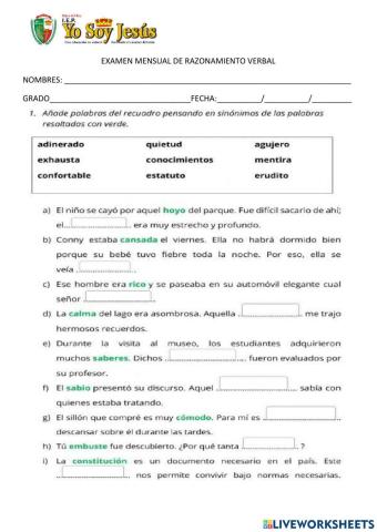 Sinónimos y antónimos