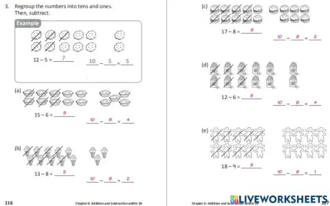 Subtraction within 20