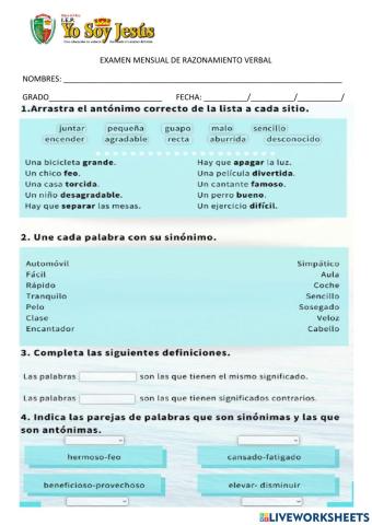 Sinónimo y antónimo