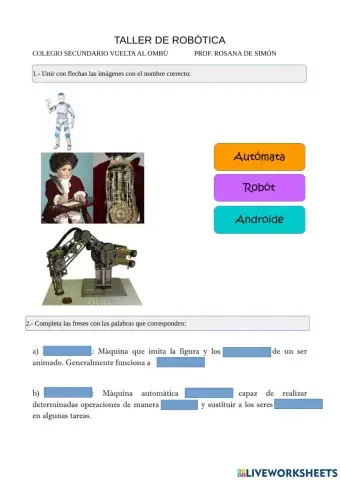 Clasificación de Robot