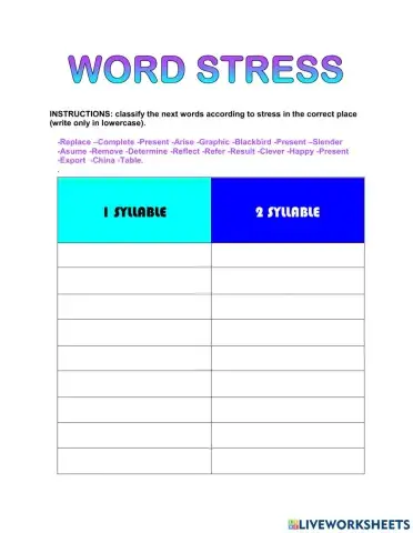 Word stress