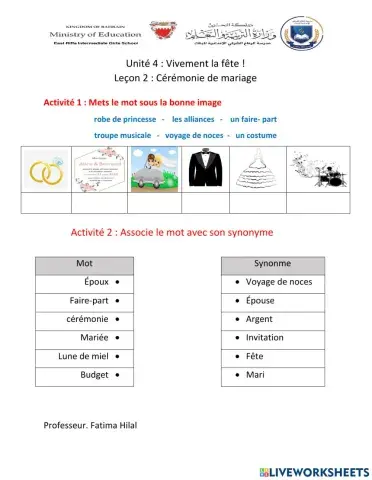 Cérémonie de mariage