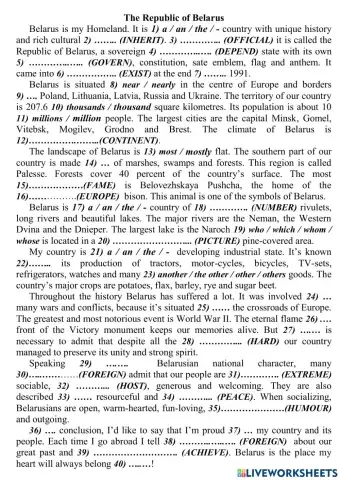 The Republic of Belarus topic