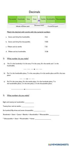 Decimal Place Value