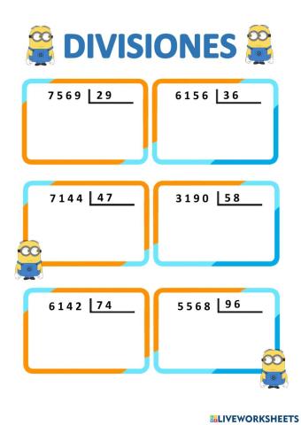 Divisiones dos cifras