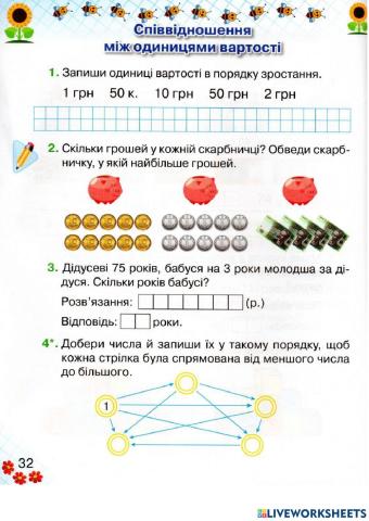 Математика Оляницька 1 клас