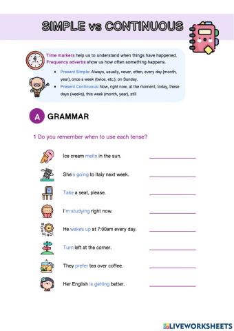 Present Simple vs Present Continuous