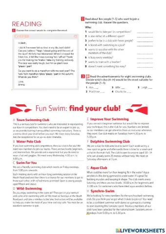 Fun Swim! Find your club