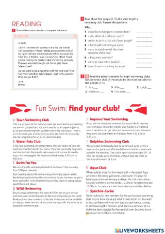 Fun Swim! Find your club