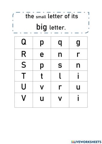 Big Letter - Small Letter