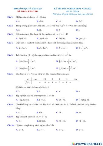 LBB-2022-Đề thi tham khảo số 801