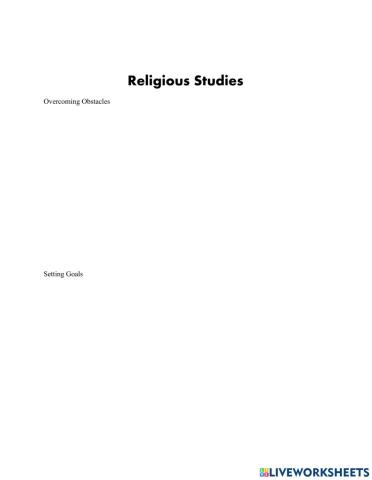 Religious Studies