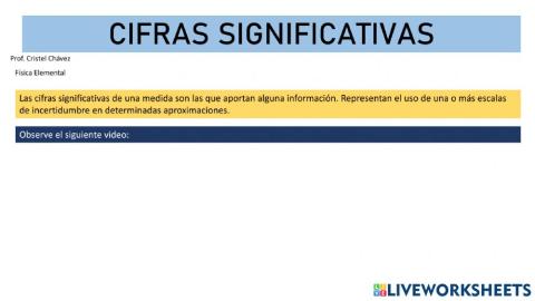 Cifras Significativas