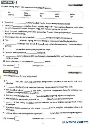 Kata Ganti Nama Diri