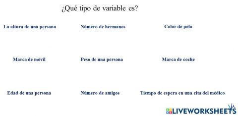 Tipos de variables