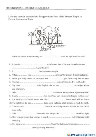 Present Simple vs. Present Continuous