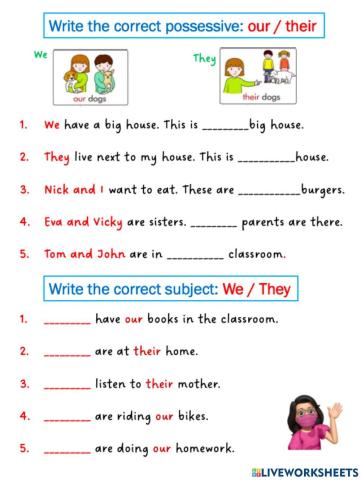 Possessives: Our - Their