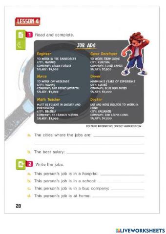 Homework - April 8th (4th grade)