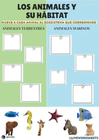 Los animales y su hábitat
