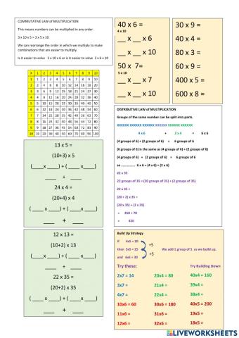 CHILL- Multiplication Distributive and Communitive Laws Set 3