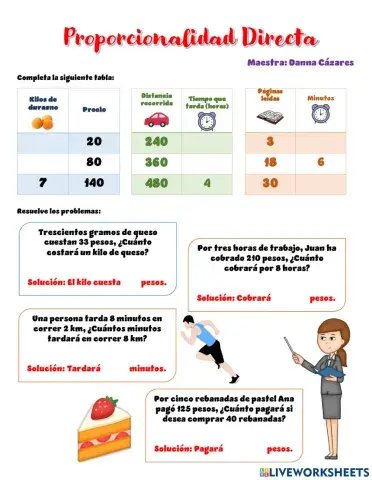 Proporcionalidad directa
