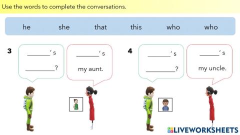 L5 - A2 - who, that, this, he, she