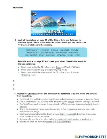 The city of arts and sciences in valencia