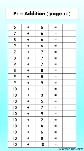 Mathematics - addition within 20 (2)