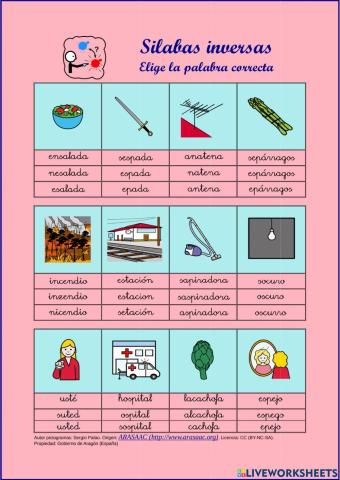 Sílabas inversas