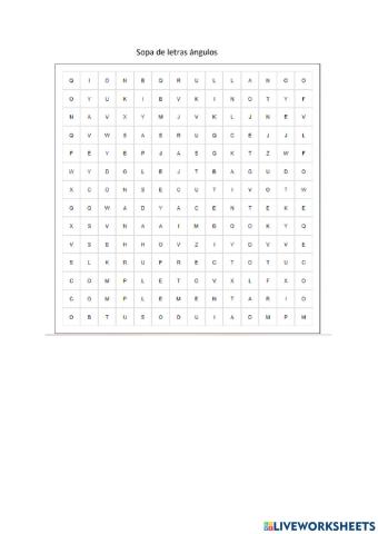 Sopa de letras ángulos