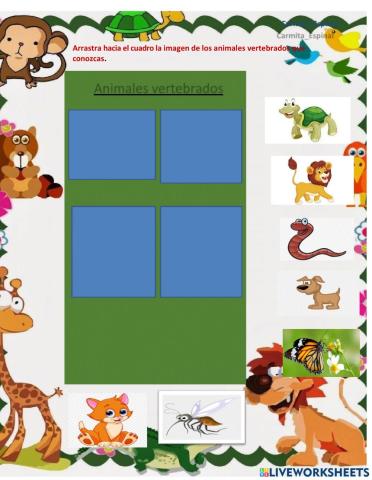 Animales vertebrados