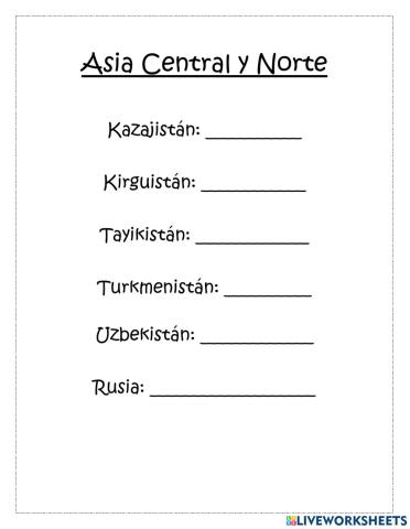 Asia Central y Norte