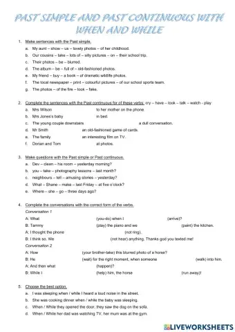 Past simple - Past continuous